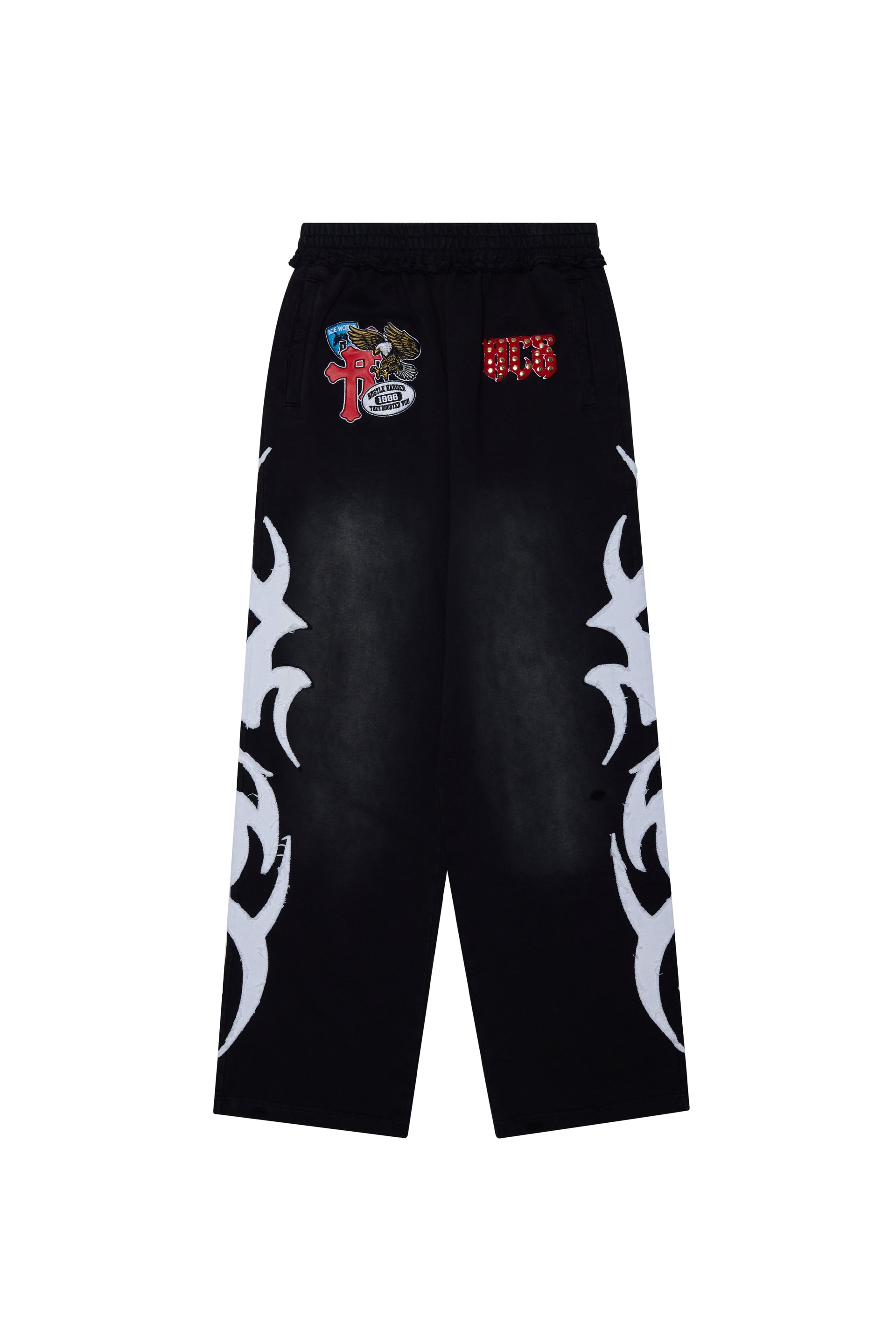 ‘THE DOUBTED’ Stormy Black Sweatpants